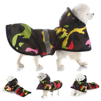 Дишащо за открито Дъждобран за кучета с качулка Водоустойчиво Ветроотразително яке за кучета Дъждобран Облекло за открито