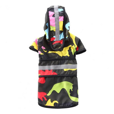 Kvėpuojantis, skirtas lauke šunų lietpaltis su gobtuvu, vandeniui atsparus vėjui, atspindintis šunų lietaus striukė, skirtas lauke