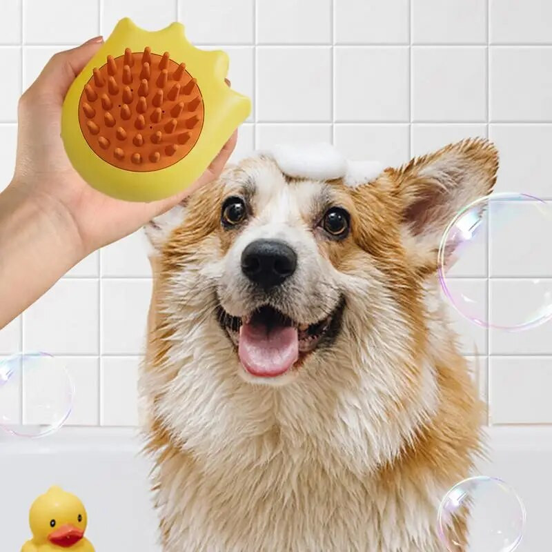 Šunų vonios masažo šepetėlis Katės letenos formos masažuojamasis šampūno šepetys Nešiojamas kačių šepetys, skirtas augintiniams plauti Daugiafunkcis