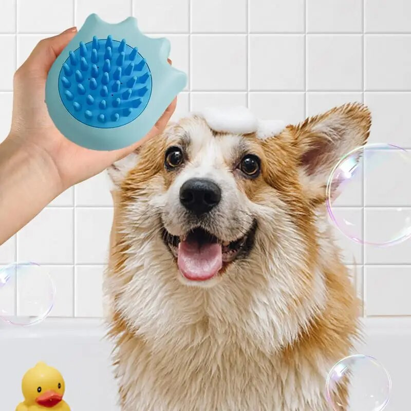 Šunų vonios masažo šepetėlis Katės letenos formos masažuojamasis šampūno šepetys Nešiojamas kačių šepetys, skirtas augintiniams plauti Daugiafunkcis