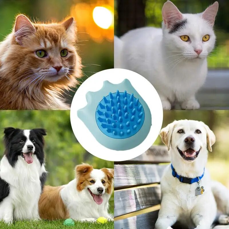Šunų vonios masažo šepetėlis Katės letenos formos masažuojamasis šampūno šepetys Nešiojamas kačių šepetys, skirtas augintiniams plauti Daugiafunkcis