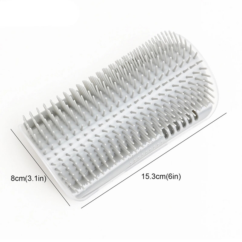 Kačių šepečio šukos Kačių žaislas su Catnip Pet sieninio šepečio kampu Kačių masažas Self Groomer Šukų šepetys Kačiuko trynimai su kutenančiomis šukomis