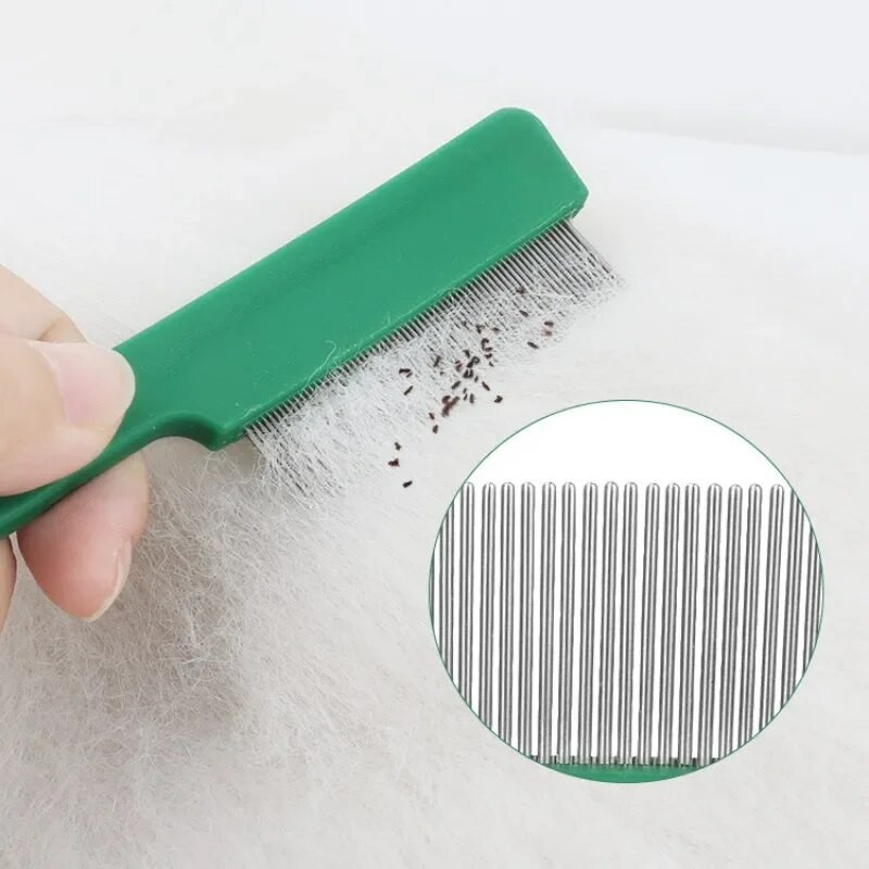 Pieptene pentru pisici Masaj Perie pentru pisici Piepteni densi din oțel pentru pisici Instrument de curățare a părului Pieptene pentru îngrijirea animalelor de companie Pieptene pentru îndepărtarea părului pentru animale de companie Accesorii pentru pisic