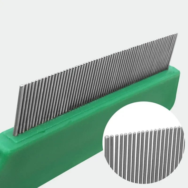 Pieptene pentru pisici Masaj Perie pentru pisici Piepteni densi din oțel pentru pisici Instrument de curățare a părului Pieptene pentru îngrijirea animalelor de companie Pieptene pentru îndepărtarea părului pentru animale de companie Accesorii pentru pisic