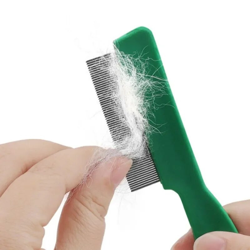 Pieptene pentru pisici Masaj Perie pentru pisici Piepteni densi din oțel pentru pisici Instrument de curățare a părului Pieptene pentru îngrijirea animalelor de companie Pieptene pentru îndepărtarea părului pentru animale de companie Accesorii pentru pisic