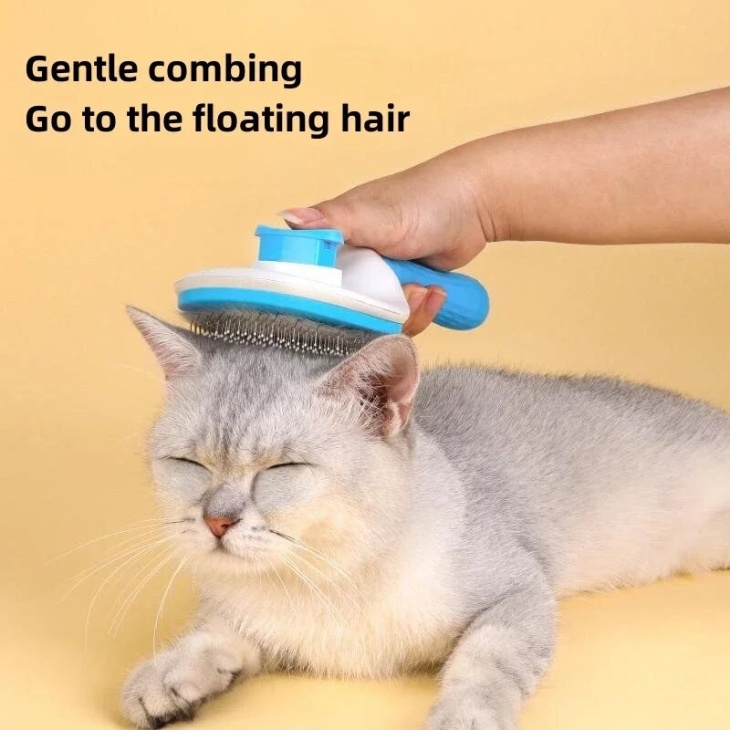 1 vnt. naminių gyvūnėlių plaukų šepetys kačių šukos Priežiūros ir priežiūros kačių šepetys nerūdijančio plieno šukos ilgo plauko šunims Valymas naminiams gyvūnėliams šunų priedai