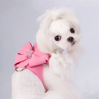 Bling Rhinestone Pet Pet Pet λουρί και λουρί για μικρό σκυλάκι Chihuahua Yorkshire Pink Walking Outdoor Leash Products