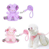 Pet Vest solid šunų petnešos ir pavadėlio rinkinys Pocket Bear šviesą atspindintys naminiams gyvūnėliams skirti drabužiai, skirti Chihuahua Yorkie vaikščiojimui treniruojamai kačių šunų grandinėlei