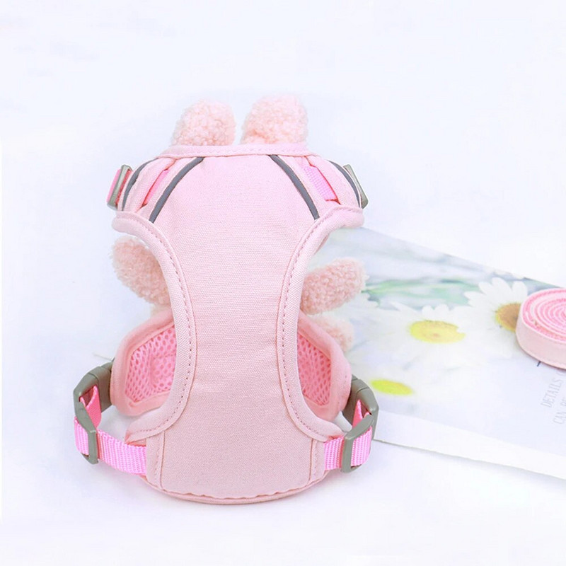 Pet Vest solid šunų petnešos ir pavadėlio rinkinys Pocket Bear šviesą atspindintys naminiams gyvūnėliams skirti drabužiai, skirti Chihuahua Yorkie vaikščiojimui treniruojamai kačių šunų grandinėlei