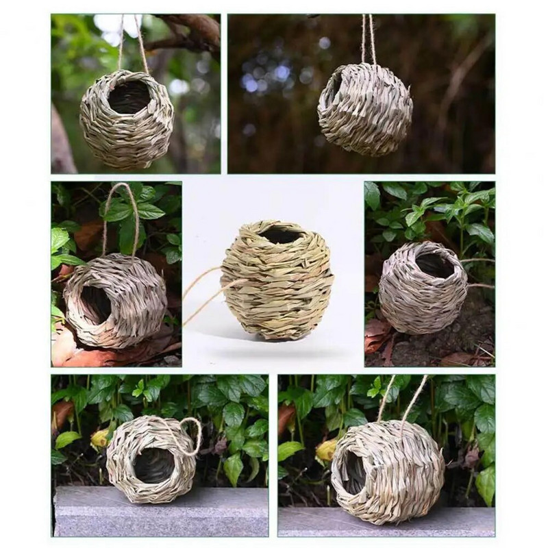 Hangulatos kisállat madárágy Kényelmes papagáj függőágy, kézzel szőtt pihenés és alvás kültéri udvaron függő papagájfészek ház