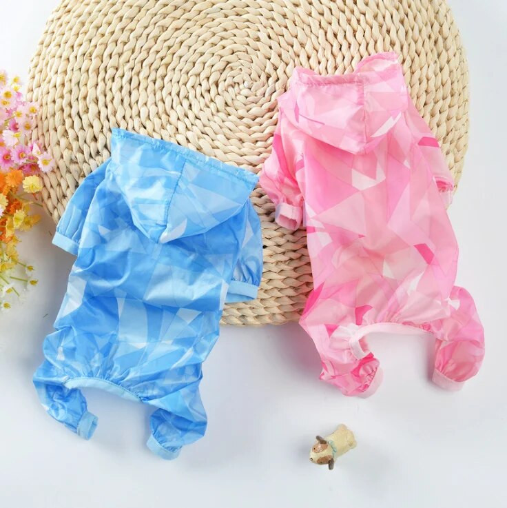 mylb Mažo šuns lietpaltis Vandeniui atsparus gobtuvas šunų drabužiai Keturkojai Pončo Striukė nuo lietaus Apsauginiai Kombinezonai Naminių gyvūnėlių drabužiai Drabužiai XS-XL