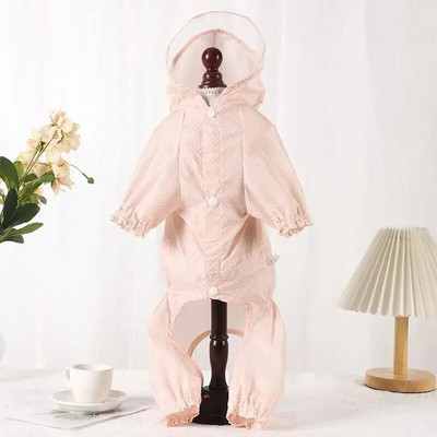 Neperšlampamas šunų lietpaltis mažas, vidutinis, dideliems šunims Universalus Pet Rain Poncho vėjui atsparus lietaus paltas su gobtuvu šunims