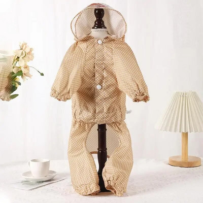 Neperšlampamas šunų lietpaltis mažas, vidutinis, dideliems šunims Universalus Pet Rain Poncho vėjui atsparus lietaus paltas su gobtuvu šunims