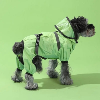 S-3XL Pet Dog Raincoat Transparent Hooded Jumpsuit Dog Waterproof Coat Water Resistant Clothes for Dogs Cats Jacket Pet Supplies