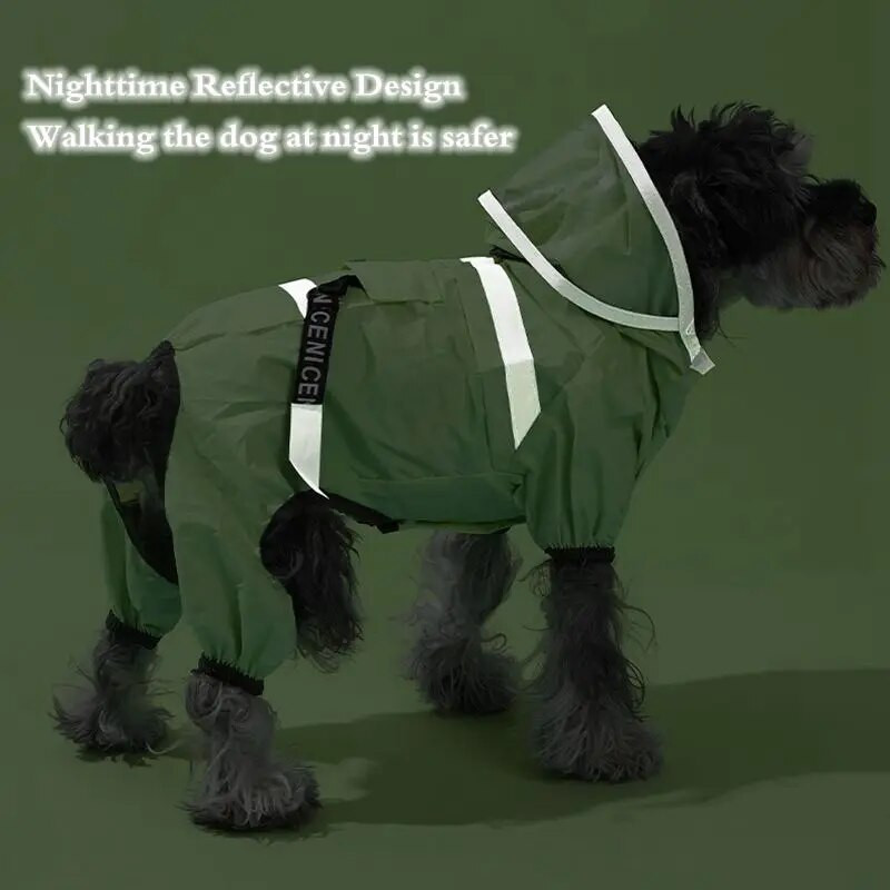 S-3XL Kisállat Kutya Esőkabát Átlátszó Kapucnis Jumpsuit Kutya Vízálló Kabát Vízálló Ruhák Kutyák Macskák Kabát Kisállat Kellékek