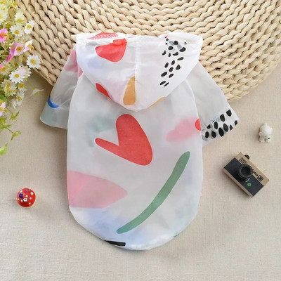 Naminių šunų gobtuvai Apsauginiai nuo saulės drabužiai mažiems šunims Vaisių spausdinimas Spaudiniai Pončo šunų lietpalčiai naminių šunų katėms