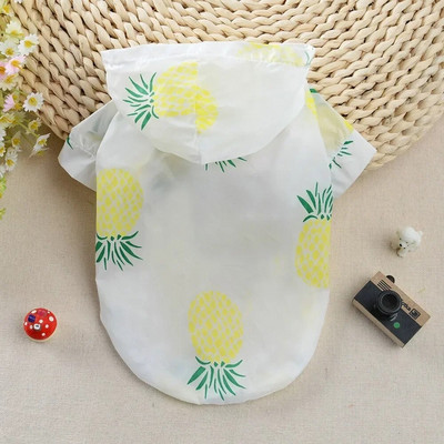 Naminių šunų gobtuvai Apsauginiai nuo saulės drabužiai mažiems šunims Vaisių spausdinimas Spaudiniai Pončo šunų lietpalčiai naminių šunų katėms