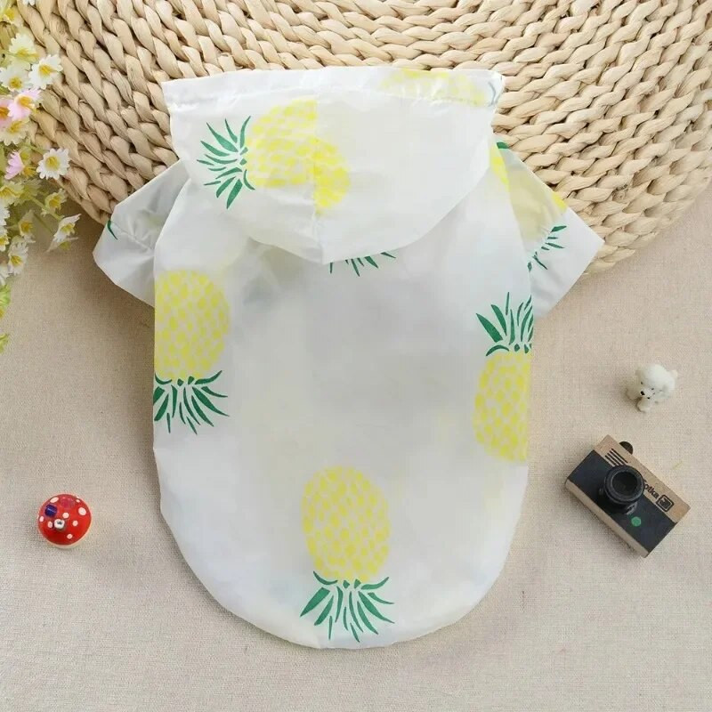 Naminių šunų gobtuvai Apsauginiai nuo saulės drabužiai mažiems šunims Vaisių spausdinimas Spaudiniai Pončo šunų lietpalčiai naminių šunų katėms