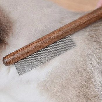 Професионална четка за почистване на домашни любимци Дървена гребен за кучета Гребен за котки Четка за котки Инструменти за подстригване на кученца Подкосъм Отделяне на хвърчащи косми