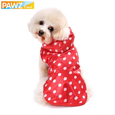 Dog Raincoat Lightweight Cute Dot Waterproof Jacket With Leash Hole For Dog Cat Outdoors Walking Hoodie For Small Medium Dog