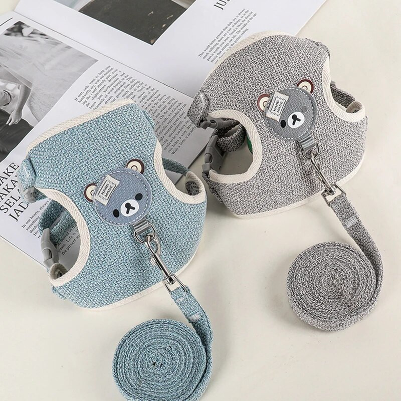 Koerarakmed väikestele koertele Hingavad reguleeritavad vestirakmed kassikutsikale Lemmikkoera rihm Koera kassi kaelarihm Koera kassi tarvikud