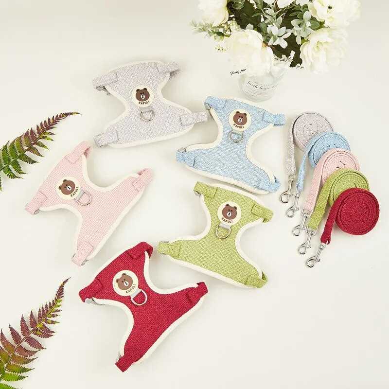 Koerarakmed väikestele koertele Hingavad reguleeritavad vestirakmed kassikutsikale Lemmikkoera rihm Koera kassi kaelarihm Koera kassi tarvikud