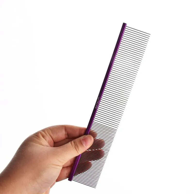 Naminių gyvūnėlių plaukų šukos 16/19/22 cm Profesionalios šunų priežiūros nerūdijančio plieno šukos pašalina kačių ir šunų plaukus Grožio masažo šukos