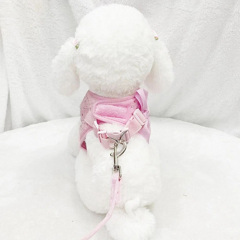 Šunų diržai mažiems šunims katėms šunų krūtinės dirželiai augintiniai Minkšti reguliuojami šunų diržai šuniukų kačių liemenių diržai