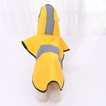 Fashion Pet Dog Ρούχα Αδιάβροχο Αδιάβροχο Εξατομικευμένες Ανακλαστικές λωρίδες Τύπου Κάπας Αναπνεύσιμο παλτό βροχής για μικρούς/μεσαίους σκύλους