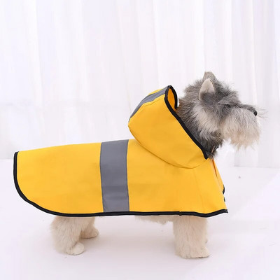 Fashion Pet Dog Clothes Waterproof Raincoat Personalized Cape Type Reflective Strips Breathable Rain Coat for Small/medium Dogs