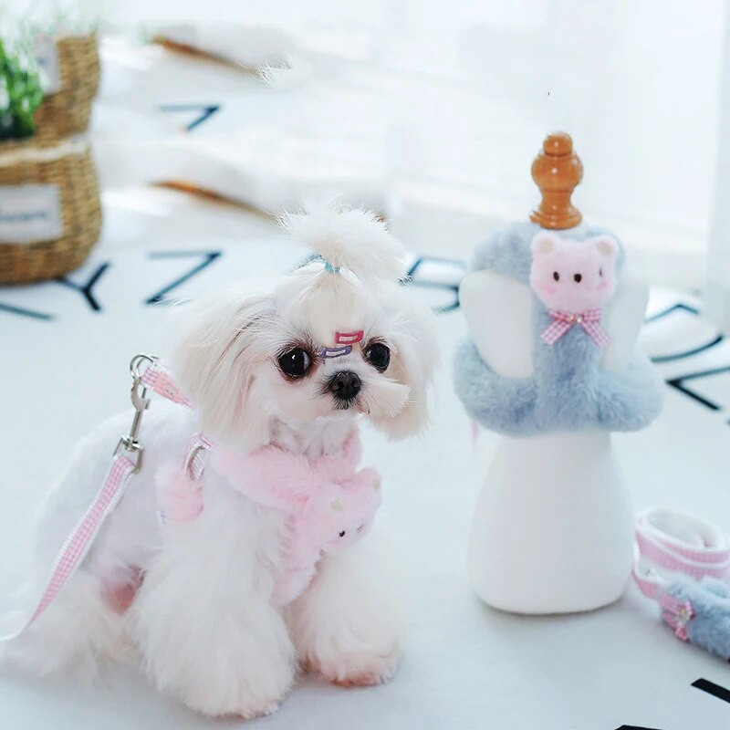 Kailio kačiuko žiemos pakinktų liemenė mažiems šunims šilta rožinė pilka šnaucerio pomeranijos augintinio antkaklio vaikščiojimo pavadėlio rinkinys S XL Priedai