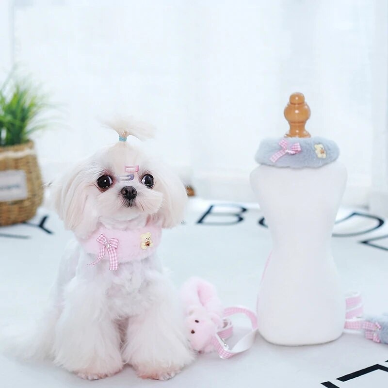 Kailio kačiuko žiemos pakinktų liemenė mažiems šunims šilta rožinė pilka šnaucerio pomeranijos augintinio antkaklio vaikščiojimo pavadėlio rinkinys S XL Priedai