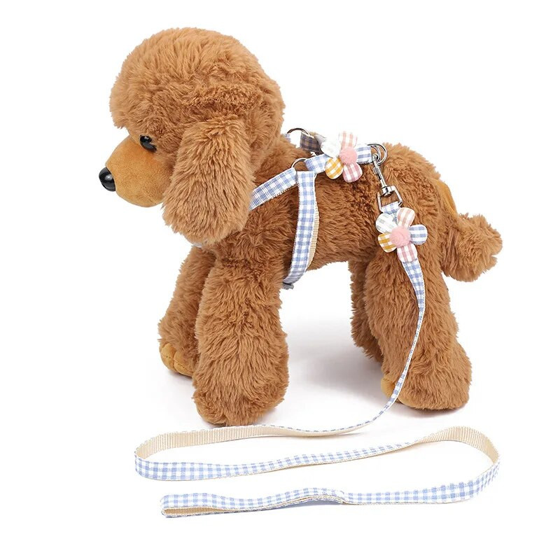 Vesta pentru animale de companie Set guler cu curele pentru piept Funie de tracțiune pentru câini Funie de plimbare pentru câine Lanț pentru câini mici Set de ham și lesă pentru câini Accesorii pentru câini