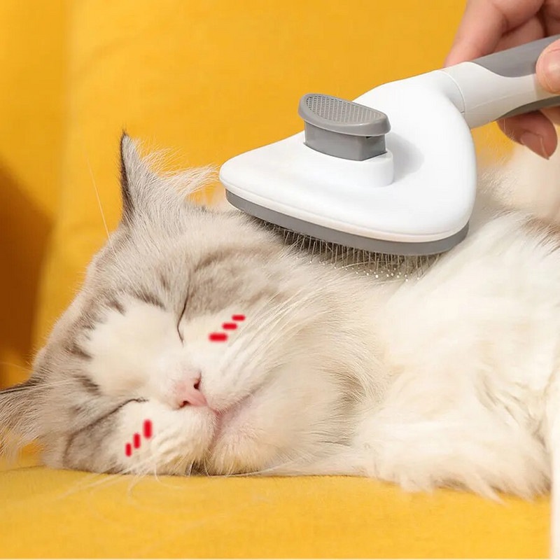 Pieptene pentru pisici Îndepărtează firele de păr Perie cu autocurățare pentru pisici Masaje pentru părul animalelor de companie Pieptene Masaje pentru păr Îngrijirea câinilor Accesorii pentru animale de companie