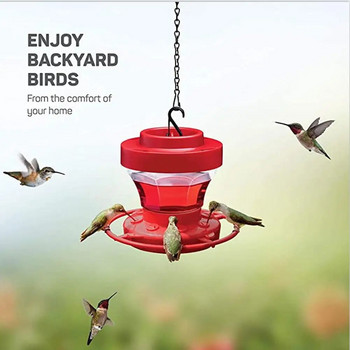 Външна висяща хранилка за колибри Разглобяема непропусклива хранилка за птици Контейнер за храна за градински двор