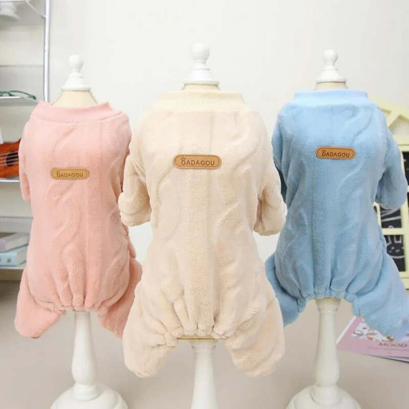 Zimski topli kombinezon za pse od flisa za male srednje štene Mačka Pidžama Kaput Odjeća za čivavu Kostim za francuskog buldoga Odjeća za yorkija