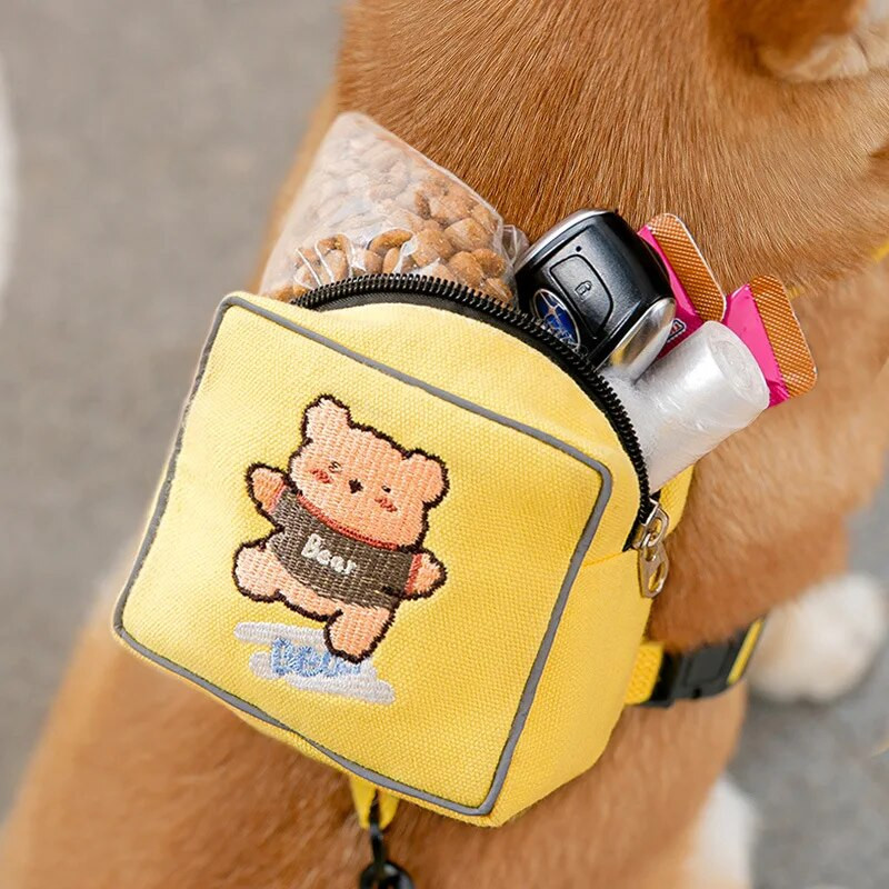 Σετ λουριών λουριών με λουρί για μικρό σακίδιο σκύλου για μεσαίους σκύλους γιλέκο γάτας Αξεσουάρ τσέπης για σνακ