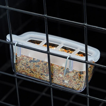 Αξεσουάρ Easy Feeding Bird Cage Ανθεκτική τροφοδοσία πουλιών με πλέγμα κατά των πιτσιλιών για κλουβί Διαφανές κουτί για Bird Food Aviary