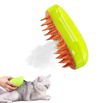 Четка за котешка коса Steam 3-в-1 Самопочистваща се четка за подстригване на домашни любимци за котки Кучета Четка за котка Steamy за масажиране на падаща котешка коса
