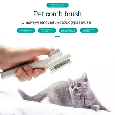 Self Cleaning Brush Grooming Pet Hair Remover Soft Brush Comb Cat Hair Cleaner Beauty Products For Dog Cat Supplies