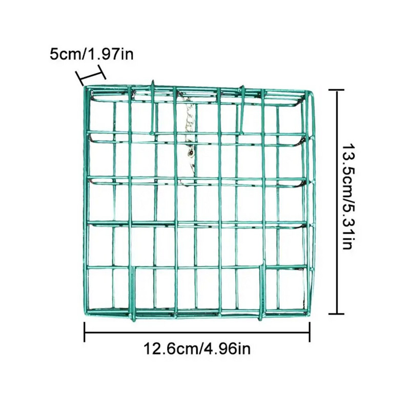 Žalios kvadratinės duonos bloko paukščių lesyklėlė lauko paukščių šėrimo įtaisas Suet lesyklėlė paukščių narvas Greitas pristatymas