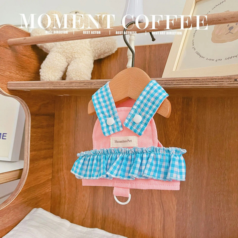 Naminių gyvūnėlių grotelių spalvos krūtinės juostelė Miela kepurė nuo saulės Drabužiai šunų katės vasariniai krūtinės dirželiai Trakciniai drabužiai Meškiukas Mažas šuns sijonas su dirželiu