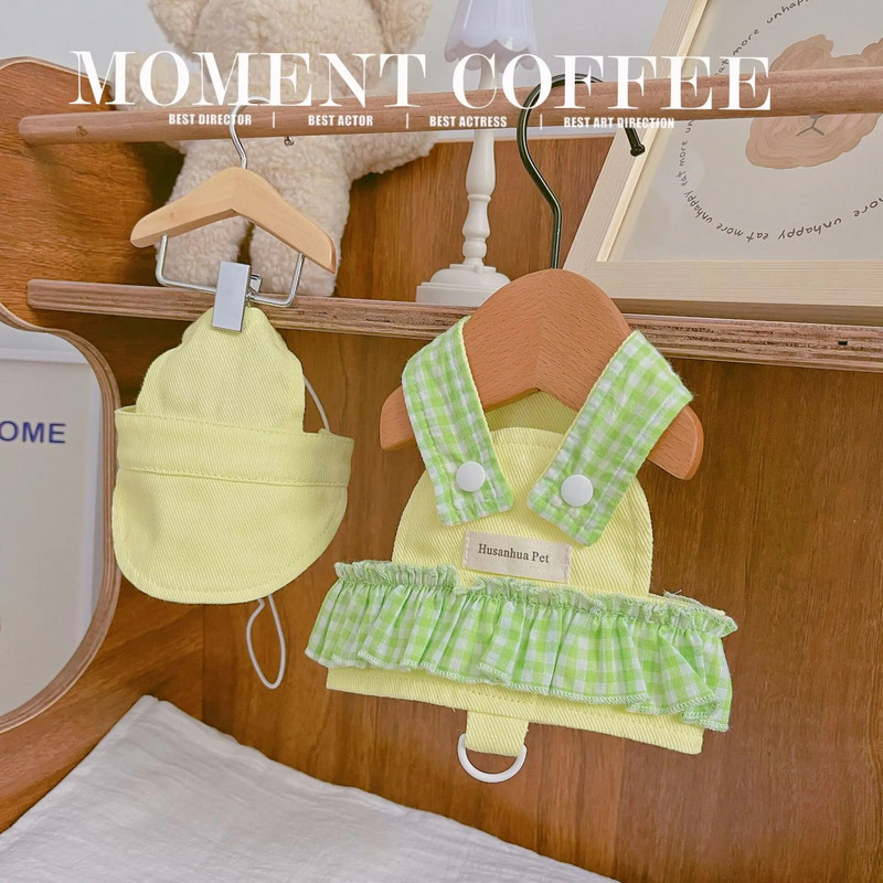 Naminių gyvūnėlių grotelių spalvos krūtinės juostelė Miela kepurė nuo saulės Drabužiai šunų katės vasariniai krūtinės dirželiai Trakciniai drabužiai Meškiukas Mažas šuns sijonas su dirželiu