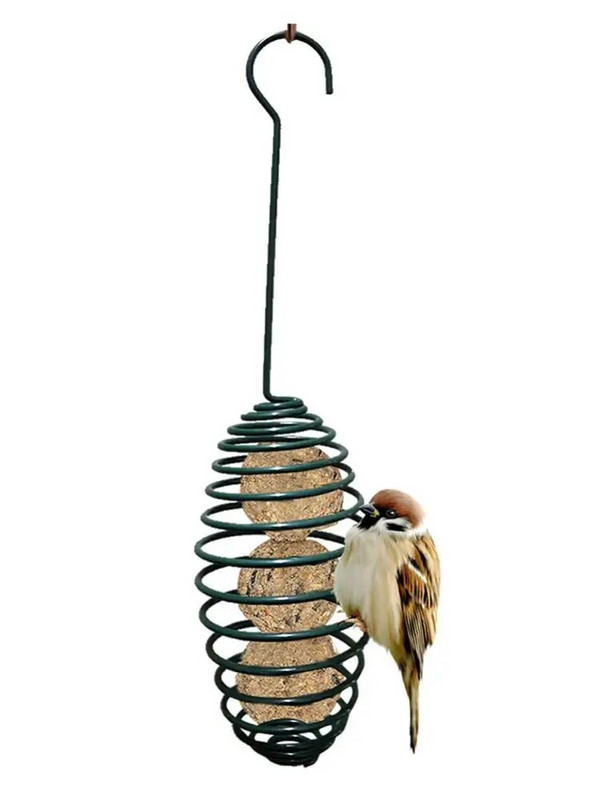 Paukščių tiektuvas lauke pakabinamas tinklelio šėrimas nešiojamiems laukiniams paukščiams geležies riebalų kamuoliukų laikiklis Gaminiai Parko sodo medžių konteineris