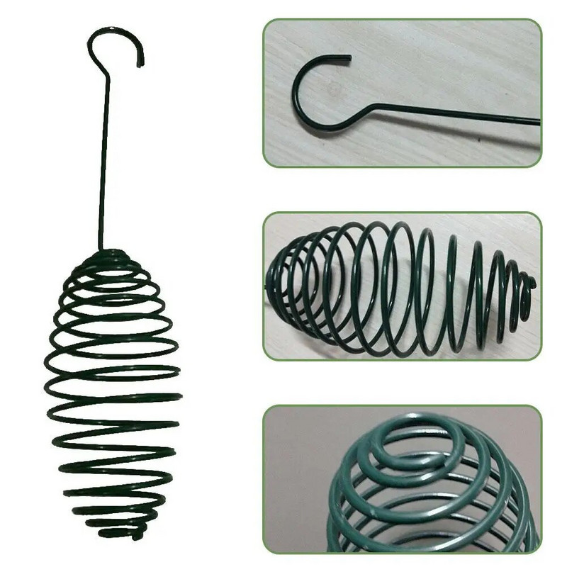 Paukščių tiektuvas lauke pakabinamas tinklelio šėrimas nešiojamiems laukiniams paukščiams geležies riebalų kamuoliukų laikiklis Gaminiai Parko sodo medžių konteineris