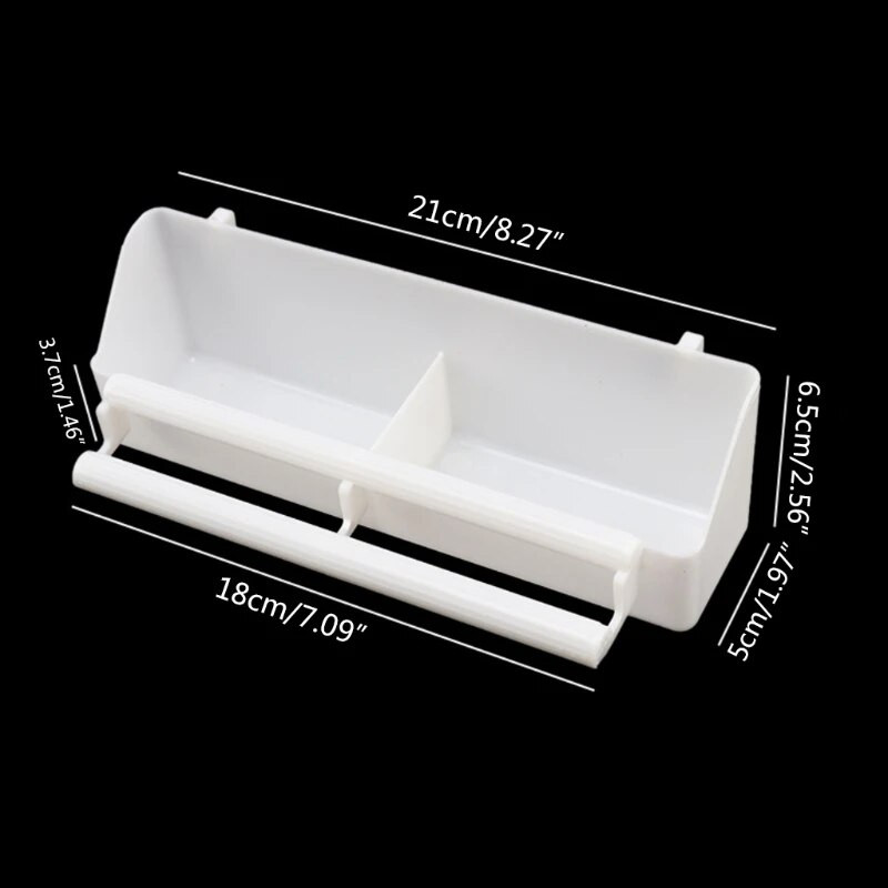 Papūgos paukščių vandens dėžutė pakabinamas dubuo Parakeet tiekimo dėžutė naminių gyvūnėlių narvas Plastikinis maisto konteineris Bijūnų papūgos reikmenys paukščių lesyklėlė