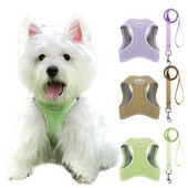 Postroj pre psa s vestou, bez ťahania, nastaviteľný reflexný priedušný vonkajší postroj pre psa, vesta pre malé psy