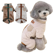 Minkšti šilti šunų kombinezonai Žieminiai naminių šunų striukė su užtrauktuku mažam šuniukui Yorkie drabužiai Onesies Meškiuko prancūzų buldogo apranga