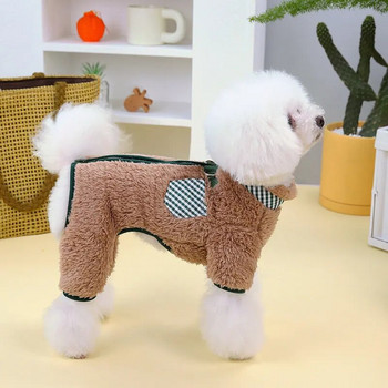 Μαλακές ζεστές φόρμες για σκύλους Χειμερινό μπουφάν για κατοικίδια με φερμουάρ για Small Dog Puppy Yorkie Clothes Onesies Teddy French Bulldog στολή