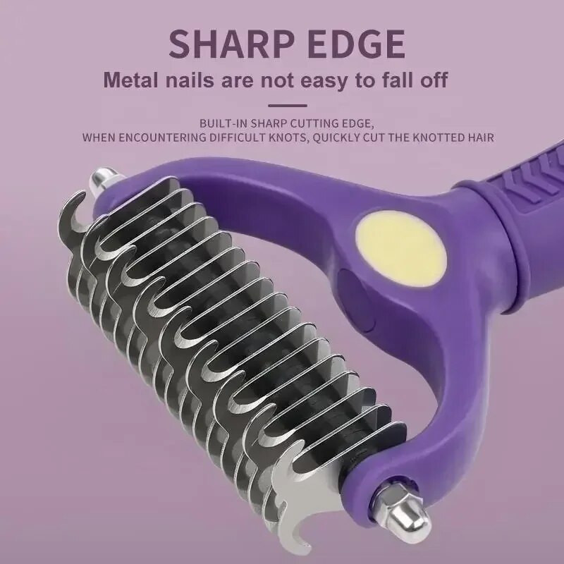 Kasside hooldamine Professionaalne lemmikloomade koorimishari Lemmikloomade karusnaha sõlmede lõikur Kutsikas Kassi kammiharjad Koerte karvade eemaldaja Kassitarvikud